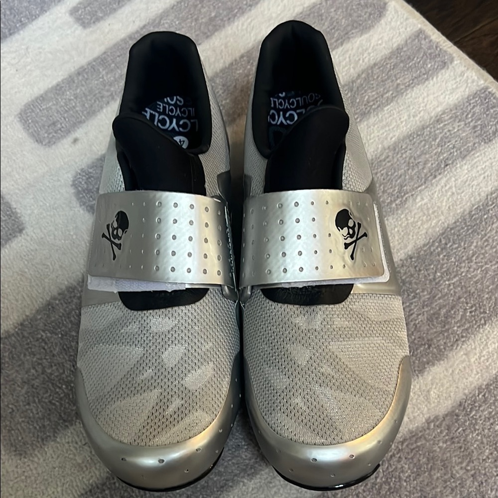 SoulCycle Metallic Silver and Black Cycling Shoes